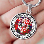 Robertson Tartan Gold Circle Necklace,Gold Necklace,Gold Necklace For Women,Necklaces Jewelry For Women,Silver Circle Necklace,Silver Necklace,Sterling Silver Necklace,Tartan Crest Circle Necklaces,tartan jewelry necklace,tartan necklaces,tartan plaid necklace