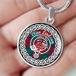 Lindsay Tartan Gold Circle Necklace,Gold Necklace,Gold Necklace For Women,Necklaces Jewelry For Women,Silver Circle Necklace,Silver Necklace,Sterling Silver Necklace,Tartan Crest Circle Necklaces,tartan jewelry necklace,tartan necklaces,tartan plaid necklace