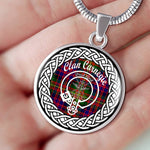 Carnegie Tartan Gold Circle Necklace,Gold Necklace,Gold Necklace For Women,Necklaces Jewelry For Women,Silver Circle Necklace,Silver Necklace,Sterling Silver Necklace,Tartan Crest Circle Necklaces,tartan jewelry necklace,tartan necklaces,tartan plaid necklace