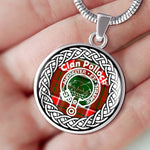 Pollock Tartan Gold Circle Necklace,Gold Necklace,Gold Necklace For Women,Necklaces Jewelry For Women,Silver Circle Necklace,Silver Necklace,Sterling Silver Necklace,Tartan Crest Circle Necklaces,tartan jewelry necklace,tartan necklaces,tartan plaid necklace