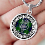 Dixon Tartan Gold Circle Necklace,Gold Necklace,Gold Necklace For Women,Necklaces Jewelry For Women,Silver Circle Necklace,Silver Necklace,Sterling Silver Necklace,Tartan Crest Circle Necklaces,tartan jewelry necklace,tartan necklaces,tartan plaid necklace