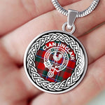 Sinclair Tartan Gold Circle Necklace,Gold Necklace,Gold Necklace For Women,Necklaces Jewelry For Women,Silver Circle Necklace,Silver Necklace,Sterling Silver Necklace,Tartan Crest Circle Necklaces,tartan jewelry necklace,tartan necklaces,tartan plaid necklace