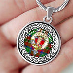 McCulloch Tartan Gold Circle Necklace,Gold Necklace,Gold Necklace For Women,Necklaces Jewelry For Women,Silver Circle Necklace,Silver Necklace,Sterling Silver Necklace,Tartan Crest Circle Necklaces,tartan jewelry necklace,tartan necklaces,tartan plaid necklace