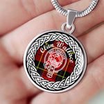 Wallace Tartan Gold Circle Necklace,Gold Necklace,Gold Necklace For Women,Necklaces Jewelry For Women,Silver Circle Necklace,Silver Necklace,Sterling Silver Necklace,Tartan Crest Circle Necklaces,tartan jewelry necklace,tartan necklaces,tartan plaid necklace