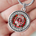 Allison Tartan Gold Circle Necklace,Gold Necklace,Gold Necklace For Women,Necklaces Jewelry For Women,Silver Circle Necklace,Silver Necklace,Sterling Silver Necklace,Tartan Crest Circle Necklaces,tartan jewelry necklace,tartan necklaces,tartan plaid necklace
