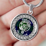 Pinkerton Tartan Gold Circle Necklace,Gold Necklace,Gold Necklace For Women,Necklaces Jewelry For Women,Silver Circle Necklace,Silver Necklace,Sterling Silver Necklace,Tartan Crest Circle Necklaces,tartan jewelry necklace,tartan necklaces,tartan plaid necklace