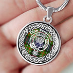 Ferguson Tartan Gold Circle Necklace,Gold Necklace,Gold Necklace For Women,Necklaces Jewelry For Women,Silver Circle Necklace,Silver Necklace,Sterling Silver Necklace,Tartan Crest Circle Necklaces,tartan jewelry necklace,tartan necklaces,tartan plaid necklace