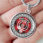Ogiluy Tartan Gold Circle Necklace,Gold Necklace,Gold Necklace For Women,Necklaces Jewelry For Women,Silver Circle Necklace,Silver Necklace,Sterling Silver Necklace,Tartan Crest Circle Necklaces,tartan jewelry necklace,tartan necklaces,tartan plaid necklace