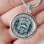 Weir Tartan Gold Circle Necklace,Gold Necklace,Gold Necklace For Women,Necklaces Jewelry For Women,Silver Circle Necklace,Silver Necklace,Sterling Silver Necklace,Tartan Crest Circle Necklaces,tartan jewelry necklace,tartan necklaces,tartan plaid necklace