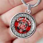 Ewing Tartan Gold Circle Necklace,Gold Necklace,Gold Necklace For Women,Necklaces Jewelry For Women,Silver Circle Necklace,Silver Necklace,Sterling Silver Necklace,Tartan Crest Circle Necklaces,tartan jewelry necklace,tartan necklaces,tartan plaid necklace