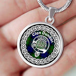 Dundas Tartan Gold Circle Necklace,Gold Necklace,Gold Necklace For Women,Necklaces Jewelry For Women,Silver Circle Necklace,Silver Necklace,Sterling Silver Necklace,Tartan Crest Circle Necklaces,tartan jewelry necklace,tartan necklaces,tartan plaid necklace
