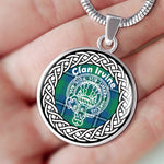 Irvine Tartan Gold Circle Necklace,Gold Necklace,Gold Necklace For Women,Necklaces Jewelry For Women,Silver Circle Necklace,Silver Necklace,Sterling Silver Necklace,Tartan Crest Circle Necklaces,tartan jewelry necklace,tartan necklaces,tartan plaid necklace