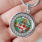 Muirhead Tartan Gold Circle Necklace,Gold Necklace,Gold Necklace For Women,Necklaces Jewelry For Women,Silver Circle Necklace,Silver Necklace,Sterling Silver Necklace,Tartan Crest Circle Necklaces,tartan jewelry necklace,tartan necklaces,tartan plaid necklace