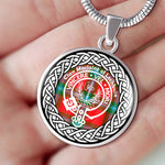 Maclaine Of Lochbuie Tartan Gold Circle Necklace,Gold Necklace,Gold Necklace For Women,Necklaces Jewelry For Women,Silver Circle Necklace,Silver Necklace,Sterling Silver Necklace,Tartan Crest Circle Necklaces,tartan jewelry necklace,tartan necklaces,tartan plaid necklace