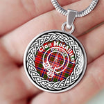 MacAlister Tartan Gold Circle Necklace,Gold Necklace,Gold Necklace For Women,Necklaces Jewelry For Women,Silver Circle Necklace,Silver Necklace,Sterling Silver Necklace,Tartan Crest Circle Necklaces,tartan jewelry necklace,tartan necklaces,tartan plaid necklace