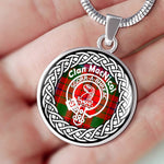 MacNicol Tartan Gold Circle Necklace,Gold Necklace,Gold Necklace For Women,Necklaces Jewelry For Women,Silver Circle Necklace,Silver Necklace,Sterling Silver Necklace,Tartan Crest Circle Necklaces,tartan jewelry necklace,tartan necklaces,tartan plaid necklace