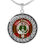 Cameron Tartan Gold Circle Necklace,Gold Necklace,Gold Necklace For Women,Necklaces Jewelry For Women,Silver Circle Necklace,Silver Necklace,Sterling Silver Necklace,Tartan Crest Circle Necklaces,tartan jewelry necklace,tartan necklaces,tartan plaid necklace