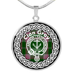 Gray Tartan Gold Circle Necklace,Gold Necklace,Gold Necklace For Women,Necklaces Jewelry For Women,Silver Circle Necklace,Silver Necklace,Sterling Silver Necklace,Tartan Crest Circle Necklaces,tartan jewelry necklace,tartan necklaces,tartan plaid necklace
