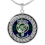 Pinkerton Tartan Gold Circle Necklace,Gold Necklace,Gold Necklace For Women,Necklaces Jewelry For Women,Silver Circle Necklace,Silver Necklace,Sterling Silver Necklace,Tartan Crest Circle Necklaces,tartan jewelry necklace,tartan necklaces,tartan plaid necklace
