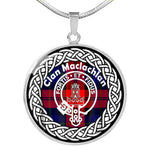 Maclachlan Tartan Gold Circle Necklace,Gold Necklace,Gold Necklace For Women,Necklaces Jewelry For Women,Silver Circle Necklace,Silver Necklace,Sterling Silver Necklace,Tartan Crest Circle Necklaces,tartan jewelry necklace,tartan necklaces,tartan plaid necklace