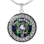 MacKenzie Tartan Gold Circle Necklace,Gold Necklace,Gold Necklace For Women,Necklaces Jewelry For Women,Silver Circle Necklace,Silver Necklace,Sterling Silver Necklace,Tartan Crest Circle Necklaces,tartan jewelry necklace,tartan necklaces,tartan plaid necklace