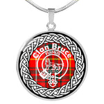 Bruce Tartan Gold Circle Necklace,Gold Necklace,Gold Necklace For Women,Necklaces Jewelry For Women,Silver Circle Necklace,Silver Necklace,Sterling Silver Necklace,Tartan Crest Circle Necklaces,tartan jewelry necklace,tartan necklaces,tartan plaid necklace