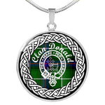 Donald Tartan Gold Circle Necklace,Gold Necklace,Gold Necklace For Women,Necklaces Jewelry For Women,Silver Circle Necklace,Silver Necklace,Sterling Silver Necklace,Tartan Crest Circle Necklaces,tartan jewelry necklace,tartan necklaces,tartan plaid necklace