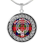 McPherson Tartan Gold Circle Necklace,Gold Necklace,Gold Necklace For Women,Necklaces Jewelry For Women,Silver Circle Necklace,Silver Necklace,Sterling Silver Necklace,Tartan Crest Circle Necklaces,tartan jewelry necklace,tartan necklaces,tartan plaid necklace