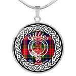 Gillies Tartan Gold Circle Necklace,Gold Necklace,Gold Necklace For Women,Necklaces Jewelry For Women,Silver Circle Necklace,Silver Necklace,Sterling Silver Necklace,Tartan Crest Circle Necklaces,tartan jewelry necklace,tartan necklaces,tartan plaid necklace
