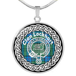 Lockhart Tartan Gold Circle Necklace,Gold Necklace,Gold Necklace For Women,Necklaces Jewelry For Women,Silver Circle Necklace,Silver Necklace,Sterling Silver Necklace,Tartan Crest Circle Necklaces,tartan jewelry necklace,tartan necklaces,tartan plaid necklace
