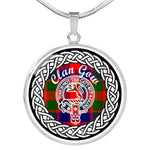 Gow Tartan Gold Circle Necklace,Gold Necklace,Gold Necklace For Women,Necklaces Jewelry For Women,Silver Circle Necklace,Silver Necklace,Sterling Silver Necklace,Tartan Crest Circle Necklaces,tartan jewelry necklace,tartan necklaces,tartan plaid necklace