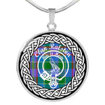 Ralston Tartan Gold Circle Necklace,Gold Necklace,Gold Necklace For Women,Necklaces Jewelry For Women,Silver Circle Necklace,Silver Necklace,Sterling Silver Necklace,Tartan Crest Circle Necklaces,tartan jewelry necklace,tartan necklaces,tartan plaid necklace