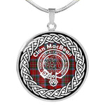 MacBean Tartan Gold Circle Necklace,Gold Necklace,Gold Necklace For Women,Necklaces Jewelry For Women,Silver Circle Necklace,Silver Necklace,Sterling Silver Necklace,Tartan Crest Circle Necklaces,tartan jewelry necklace,tartan necklaces,tartan plaid necklace