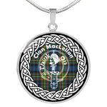 MacLellan Tartan Gold Circle Necklace,Gold Necklace,Gold Necklace For Women,Necklaces Jewelry For Women,Silver Circle Necklace,Silver Necklace,Sterling Silver Necklace,Tartan Crest Circle Necklaces,tartan jewelry necklace,tartan necklaces,tartan plaid necklace