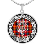 Mitchell Tartan Gold Circle Necklace,Gold Necklace,Gold Necklace For Women,Necklaces Jewelry For Women,Silver Circle Necklace,Silver Necklace,Sterling Silver Necklace,Tartan Crest Circle Necklaces,tartan jewelry necklace,tartan necklaces,tartan plaid necklace