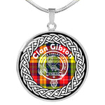 Gibson Tartan Gold Circle Necklace,Gold Necklace,Gold Necklace For Women,Necklaces Jewelry For Women,Silver Circle Necklace,Silver Necklace,Sterling Silver Necklace,Tartan Crest Circle Necklaces,tartan jewelry necklace,tartan necklaces,tartan plaid necklace