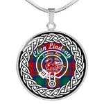 Lindsay Tartan Gold Circle Necklace,Gold Necklace,Gold Necklace For Women,Necklaces Jewelry For Women,Silver Circle Necklace,Silver Necklace,Sterling Silver Necklace,Tartan Crest Circle Necklaces,tartan jewelry necklace,tartan necklaces,tartan plaid necklace