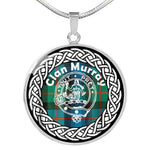 Murray Tartan Gold Circle Necklace,Gold Necklace,Gold Necklace For Women,Necklaces Jewelry For Women,Silver Circle Necklace,Silver Necklace,Sterling Silver Necklace,Tartan Crest Circle Necklaces,tartan jewelry necklace,tartan necklaces,tartan plaid necklace