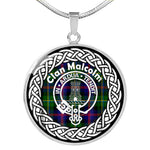 Malcolm Tartan Gold Circle Necklace,Gold Necklace,Gold Necklace For Women,Necklaces Jewelry For Women,Silver Circle Necklace,Silver Necklace,Sterling Silver Necklace,Tartan Crest Circle Necklaces,tartan jewelry necklace,tartan necklaces,tartan plaid necklace