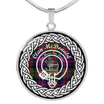 McDonald Tartan Gold Circle Necklace,Gold Necklace,Gold Necklace For Women,Necklaces Jewelry For Women,Silver Circle Necklace,Silver Necklace,Sterling Silver Necklace,Tartan Crest Circle Necklaces,tartan jewelry necklace,tartan necklaces,tartan plaid necklace