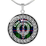 Morrison Tartan Gold Circle Necklace,Gold Necklace,Gold Necklace For Women,Necklaces Jewelry For Women,Silver Circle Necklace,Silver Necklace,Sterling Silver Necklace,Tartan Crest Circle Necklaces,tartan jewelry necklace,tartan necklaces,tartan plaid necklace