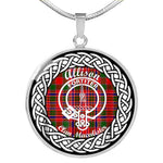 Allison Tartan Gold Circle Necklace,Gold Necklace,Gold Necklace For Women,Necklaces Jewelry For Women,Silver Circle Necklace,Silver Necklace,Sterling Silver Necklace,Tartan Crest Circle Necklaces,tartan jewelry necklace,tartan necklaces,tartan plaid necklace