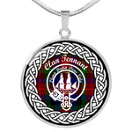 Tennant Tartan Gold Circle Necklace,Gold Necklace,Gold Necklace For Women,Necklaces Jewelry For Women,Silver Circle Necklace,Silver Necklace,Sterling Silver Necklace,Tartan Crest Circle Necklaces,tartan jewelry necklace,tartan necklaces,tartan plaid necklace