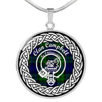 Campbell Tartan Gold Circle Necklace,Gold Necklace,Gold Necklace For Women,Necklaces Jewelry For Women,Silver Circle Necklace,Silver Necklace,Sterling Silver Necklace,Tartan Crest Circle Necklaces,tartan jewelry necklace,tartan necklaces,tartan plaid necklace