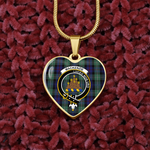 Scotstee Shop - Scotstess Shop Jewelry Clan MacKenzie Tartan Heart Necklace Jewelry