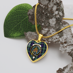 Scotstee Shop - Scotstess Shop Jewelry Clan MacKenzie Tartan Heart Necklace Jewelry
