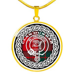 Dunbar Tartan Gold Circle Necklace,Gold Necklace,Gold Necklace For Women,Necklaces Jewelry For Women,Silver Circle Necklace,Silver Necklace,Sterling Silver Necklace,Tartan Crest Circle Necklaces,tartan jewelry necklace,tartan necklaces,tartan plaid necklace