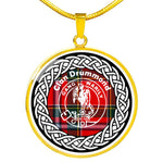 Drummond Tartan Gold Circle Necklace,Gold Necklace,Gold Necklace For Women,Necklaces Jewelry For Women,Silver Circle Necklace,Silver Necklace,Sterling Silver Necklace,Tartan Crest Circle Necklaces,tartan jewelry necklace,tartan necklaces,tartan plaid necklace