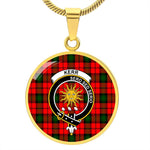 Scotstee Shop - Scotstee Shop Jewelry Kerr Modern Clan Scotland Tartan Plaid Circle Pendant Necklace Jewelry Gift For Women