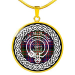 McDonald Tartan Gold Circle Necklace,Gold Necklace,Gold Necklace For Women,Necklaces Jewelry For Women,Silver Circle Necklace,Silver Necklace,Sterling Silver Necklace,Tartan Crest Circle Necklaces,tartan jewelry necklace,tartan necklaces,tartan plaid necklace